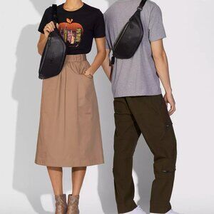 NWT - COACH League Belt Bag - Refined calf leather - C2291 BLACK w Dust bag